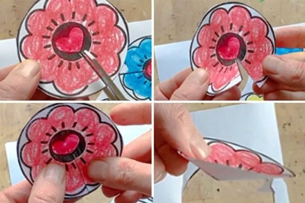 妇女节手工,剪纸,剪纸花,花束制作,花束