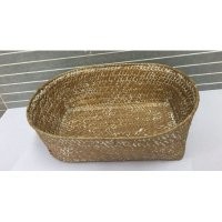 中式古典手工草编收纳筐