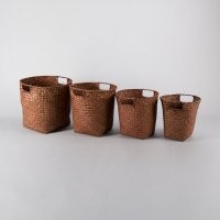 简约海草编织草编收纳筐 草编收纳筐四件套