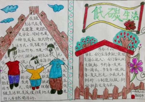智力发展 手抄报 低碳生活手抄报图片大全 14旅游时请自带清洁