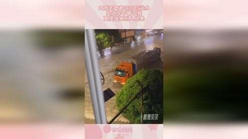 大雨天气都在对付洪水，大货车不管不顾，直接毁掉别人成果