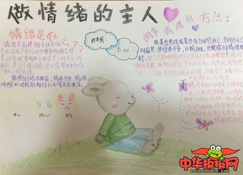 心理健康手抄报简单漂亮做情绪的主人