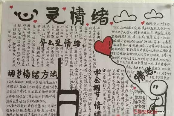 中小学生阳光心态正常交往手抄报版面设计图
