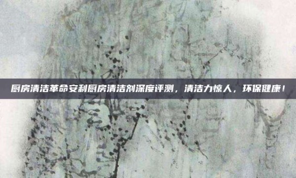 厨房清洁革命安利厨房清洁剂深度评测,清洁力惊人,环保健康!