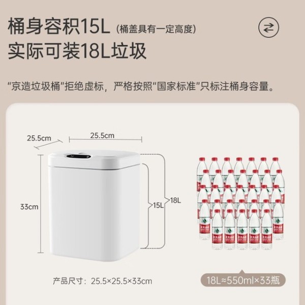 【手慢无】多种方式感应开盖 京东京造智能垃圾桶仅需79元