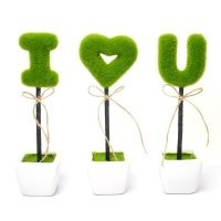 铁宝盒 许愿树仿真植物盆栽LOVE仿真草球花球 FZC-LOVE-003