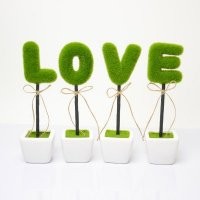 铁宝盒 许愿树仿真植物盆栽LOVE 仿真草球花球 FZC-LOVE-001