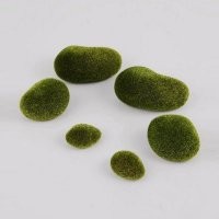 仿真植毛石头植绒草 墙壁苔藓石草 青苔草青苔石装饰展览假草NF0037