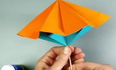 亲子手工撑开的小雨伞折纸图解教程 今日头条
