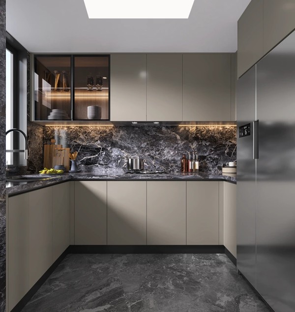 modern-minimalist-light-grey-u-shaped-small-closed-kitchen-design