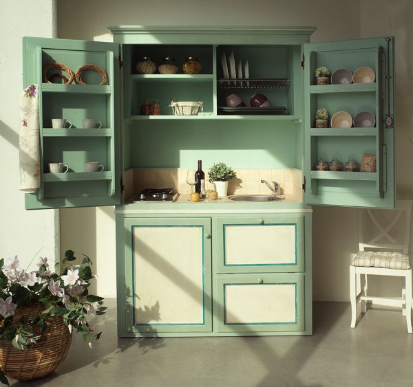 Minicucina L 145 , LA BOTTEGA DEL FALEGNAME LA BOTTEGA DEL FALEGNAME 廚房 實木 Multicolored