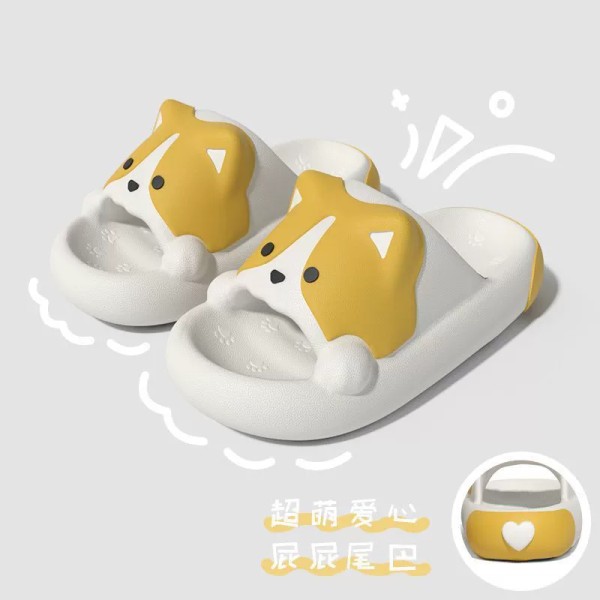 GIHO/杰豪品牌拖鞋柯基小狗踩屎感凉拖