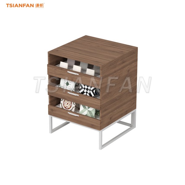 马赛克展示柜木质抽屉柜-CC024