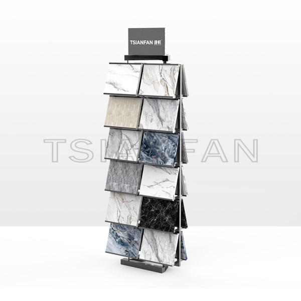 Showroom Steel Stone Standing rack marble quartzite granite tile Metal Floor Stand srl597