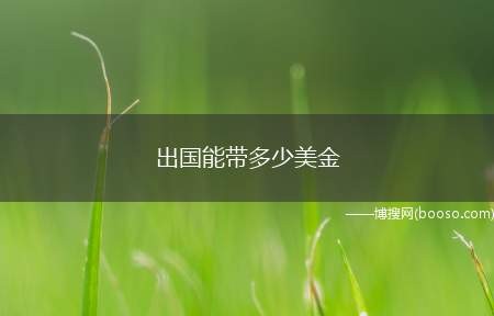 出国能带多少美金(携带外币现钞出入境管理暂行办法)