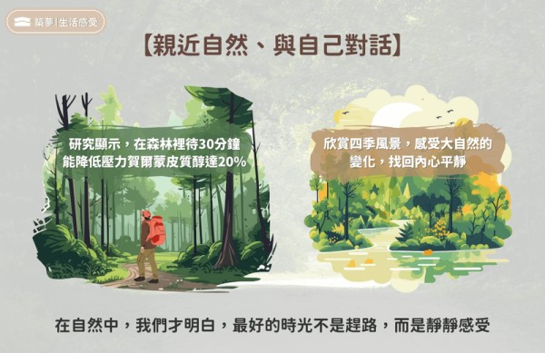 親近自然、與自己對話