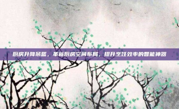 厨房升降吊篮,革新厨房空间布局,提升烹饪效率的智能神器