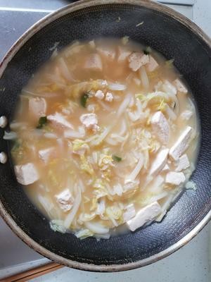 东北名菜—白菜炖豆腐(简易版)的做法 步骤6