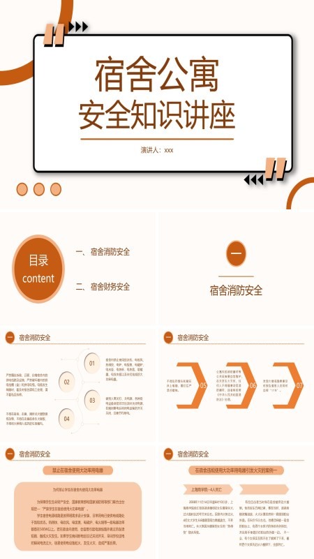 宿舍公寓安全知识讲座PPT课件