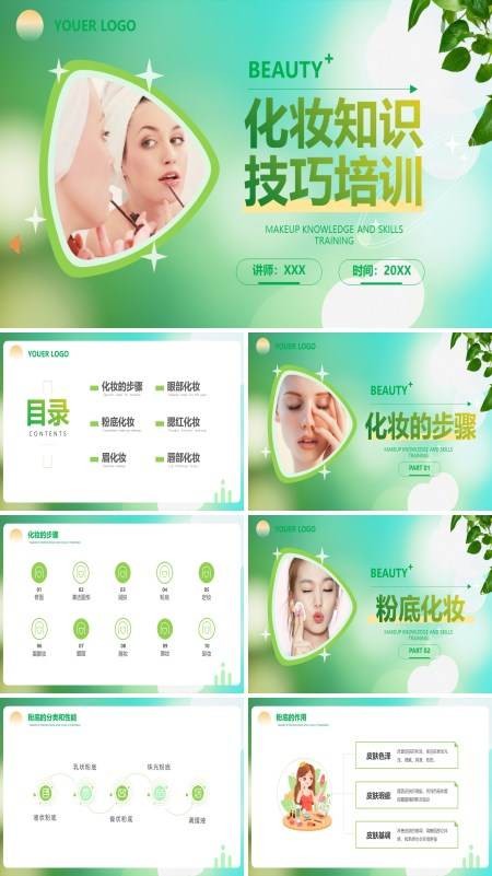 化妆知识技巧培训课件PPT模板