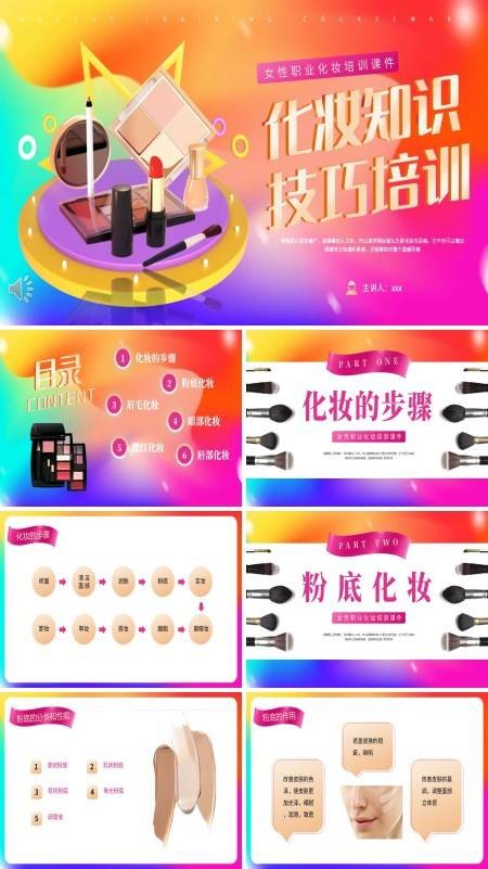 化妆知识及技巧培训课件PPT