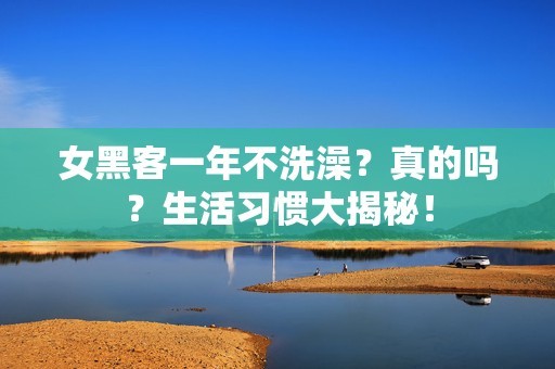 女黑客一年不洗澡？真的吗？生活习惯大揭秘！-第1张图片-3574手游网