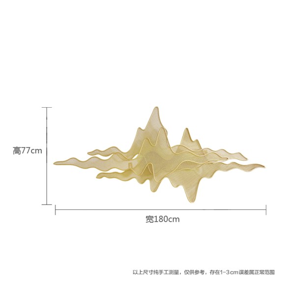 新中式铁艺壁挂壁饰金属立体山影现代客厅墙面装饰壁饰