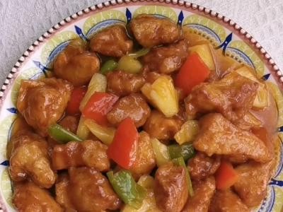 菠萝咕咾肉的作法-家常味炒菜谱