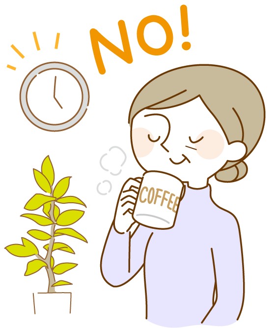 夕方にコーヒーを飲む人