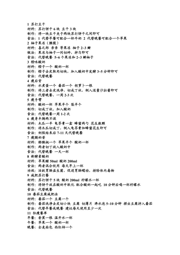 简单有效的减肥食谱精心整理 总有你款适合你_第1页
