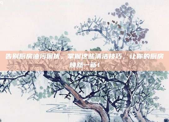 告别厨房油污困扰,掌握这些清洁技巧,让你的厨房焕然一新!