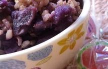 燕麦糙米紫薯饭