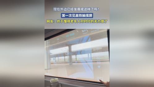 现在外边已经发展成这样了吗？第一次见高铁触摸屏