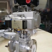 衬氟气动球阀Q641FS 法兰气动球阀