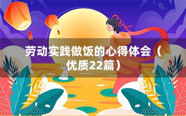 劳动实践做饭的心得体会（优质22篇）