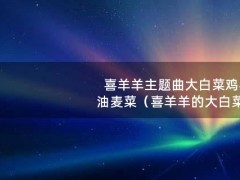 喜羊羊主题曲大白菜鸡毛菜空心菜油麦菜（喜羊羊的大白菜是什么歌）