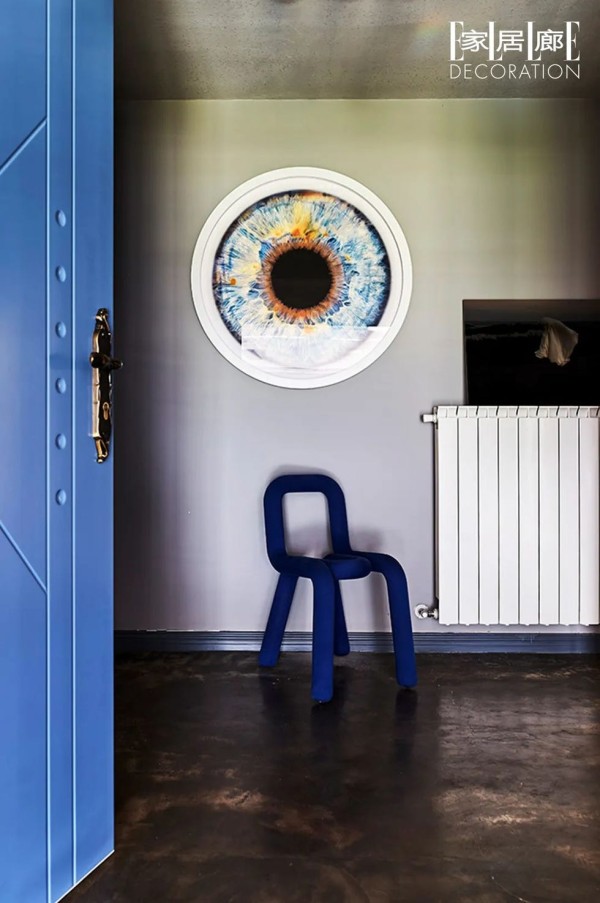 Blue, Floor, Room, Ceiling, Interior design, Flooring, Furniture, Window, Building, Chair, 