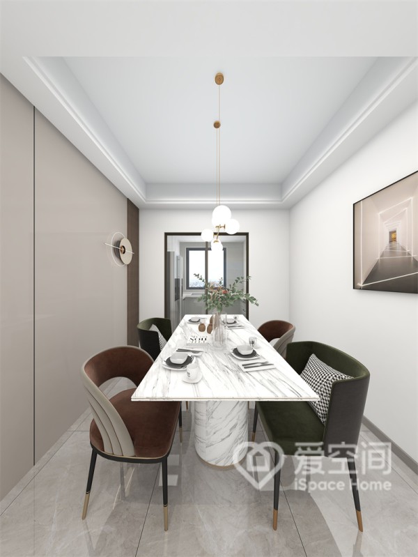 轻奢风餐厅效果图