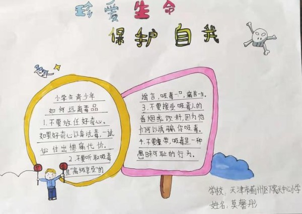 珍爱生命保护自我手抄报