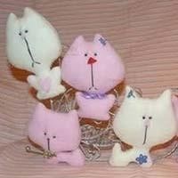 呆萌猫咪布艺挂饰手工制作
