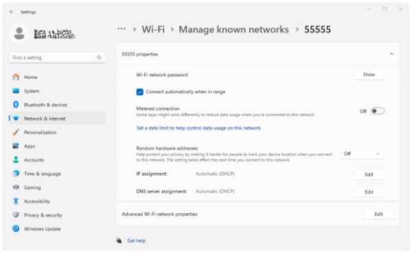 关闭自动网络切换（Windows 10）