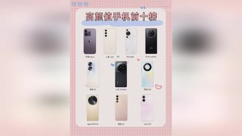 2023高颜值手机榜前十