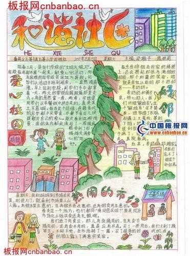 和谐社区手抄报图片欣赏