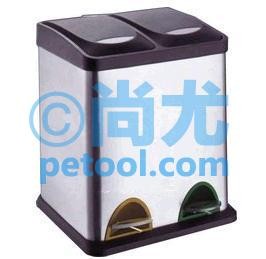 国产双开口双脚踏金属垃圾桶(16L/30L/50L)