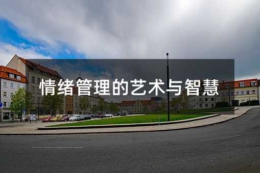 情绪管理的艺术与智慧