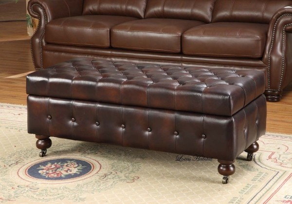 Gorgeous Leather Chesterfield Ottoman , Locus Habitat Locus Habitat Living room Storage