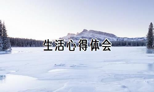 生活心得体会