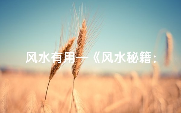 风水有用—《风水秘籍:探寻家居风水的绝佳资料》