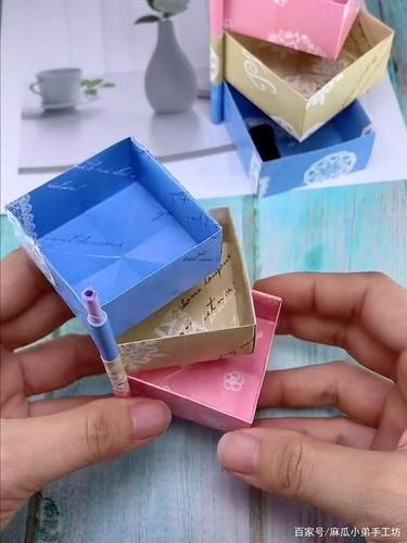 简单实用的折纸收纳盒一张纸就能做出来手工折纸视频教程收纳盒折纸