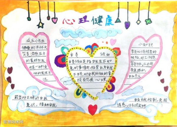 小学生心理健康手抄报版面设计图-图1小学生心理健康手抄报版面设计图
